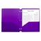 C-Line Products TwoPocket Heavyweight Poly Portfolio Folder with ThreeHole Punch, Purple, 25PK 33939-BX - alternate 2